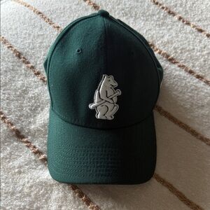 New Era 39Thirty Forest Green Chicago Cubs Cap with Bear Emblem